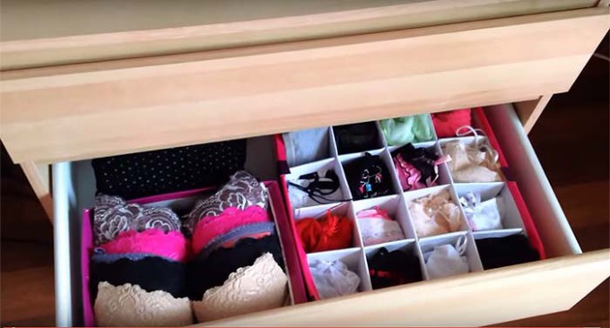 Wie man einen Unterwäsche-Organiser basteln kann (Videoanleitung)