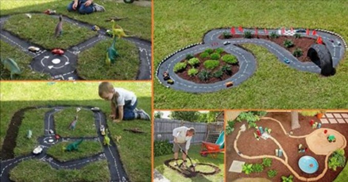 Geniale Ideen, um Kinder im Hof oder auf einer Terrasse zu beschäftigen