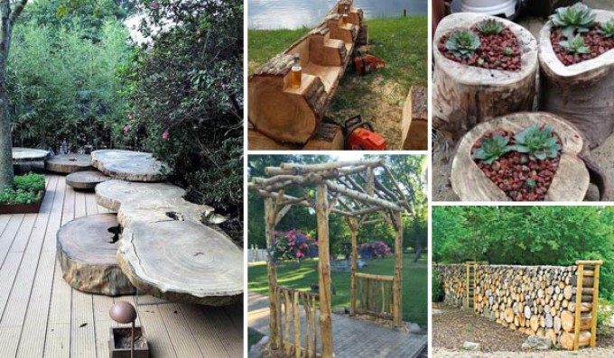 19 coole DIY-Ideen, um Rundholz und Baustämme in Eurem Garten kreativ zu verwenden